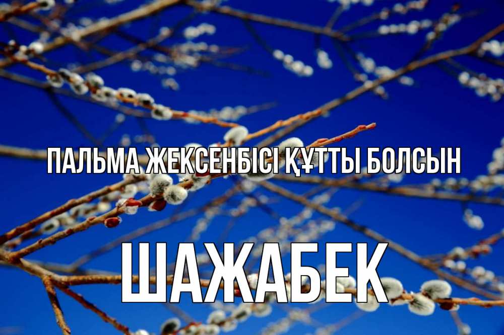 Күн сайын ашық хат с именем, ШАЖАБЕК Пальма жексенбісі құтты болсын верба Онлайн тегін жүктеп алу тілектері бар керемет карта 