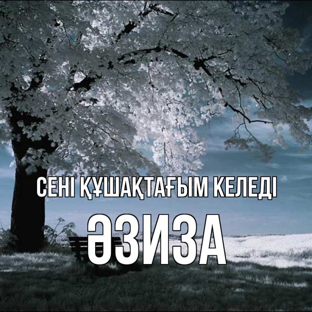 Күн сайын ашық хат с именем, ӘЗИЗА сені құшақтағым келеді дерево Онлайн тегін жүктеп алу тілектері бар керемет карта 