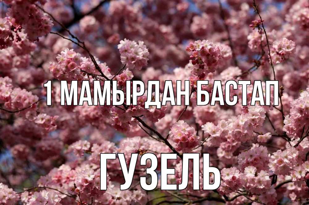 Күн сайын ашық хат с именем, Гузель 1 мамырдан бастап С 1 мая Онлайн тегін жүктеп алу тілектері бар керемет карта 