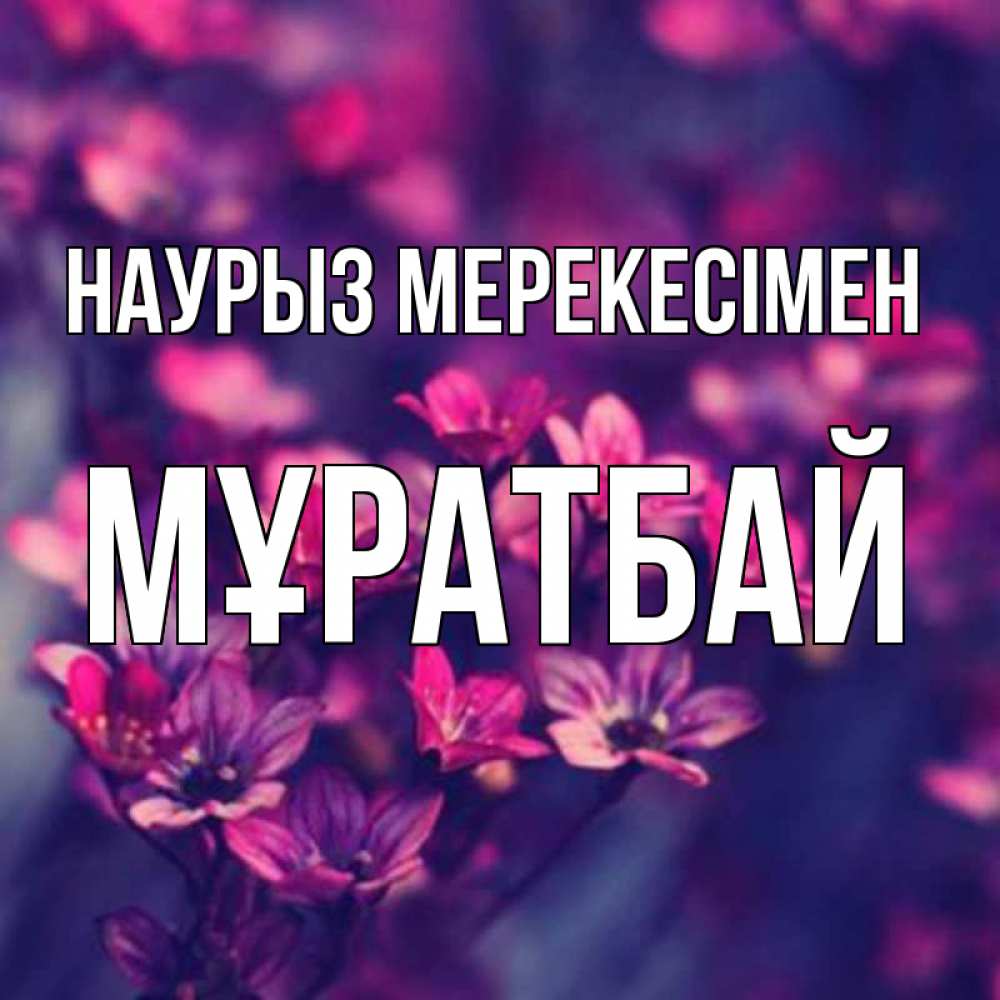 Күн сайын ашық хат с именем, Мұратбай Наурыз мерекесімен небольшие цветы 1 Онлайн тегін жүктеп алу тілектері бар керемет карта 
