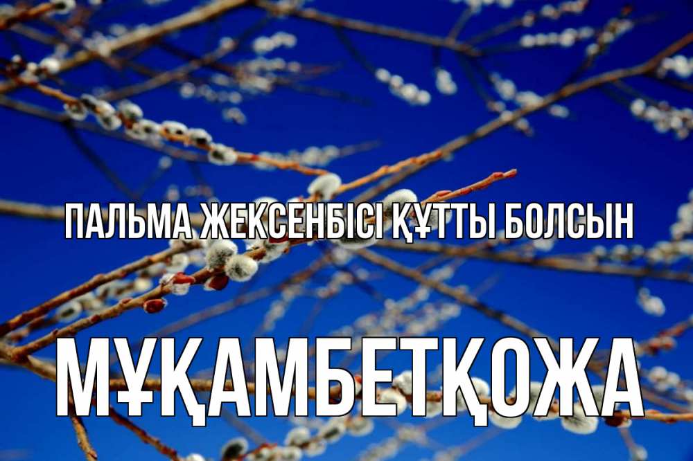Күн сайын ашық хат с именем, Мұқамбетқожа Пальма жексенбісі құтты болсын верба Онлайн тегін жүктеп алу тілектері бар керемет карта 