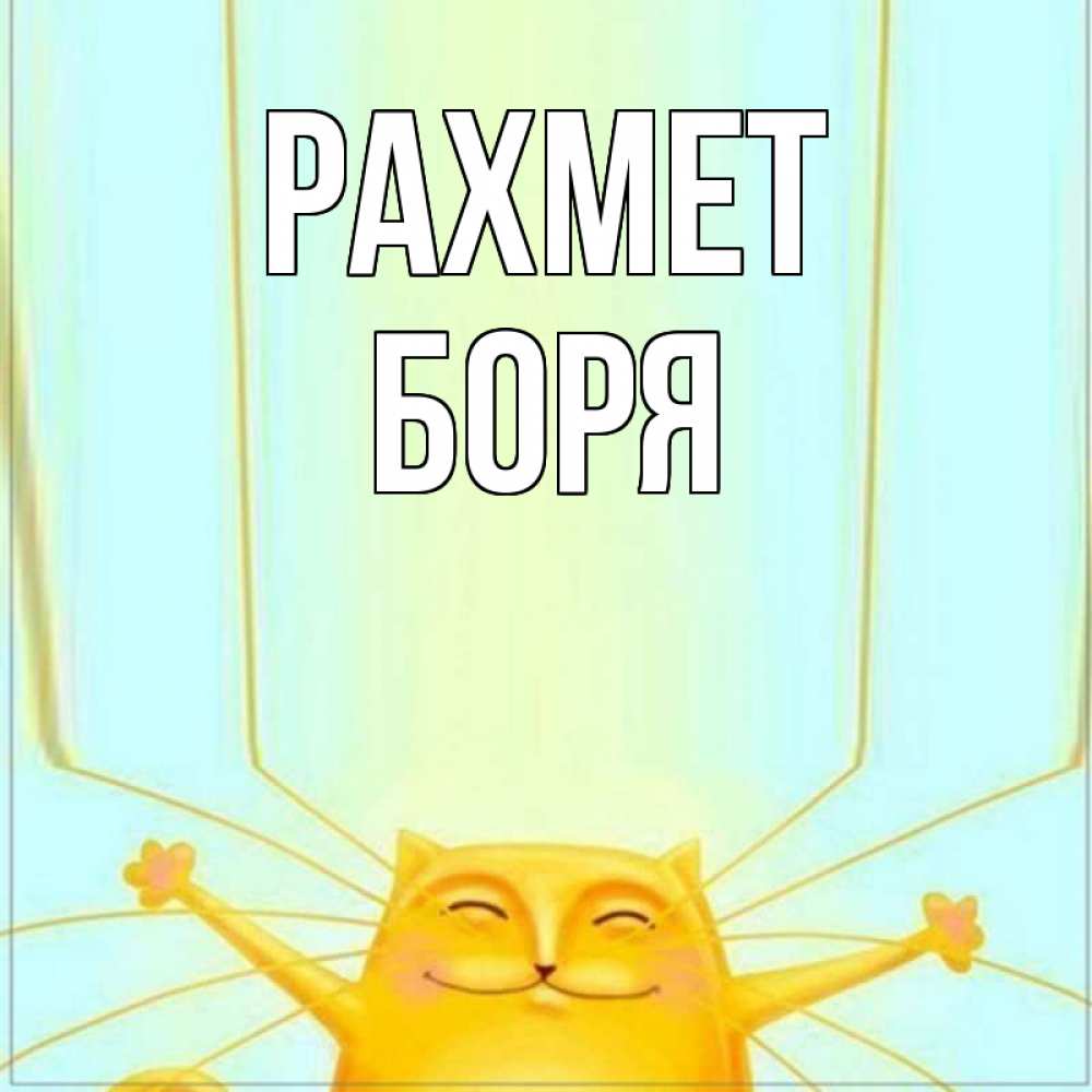 Күн сайын ашық хат с именем, Боря рахмет кот с усами благодарит Онлайн тегін жүктеп алу тілектері бар керемет карта 