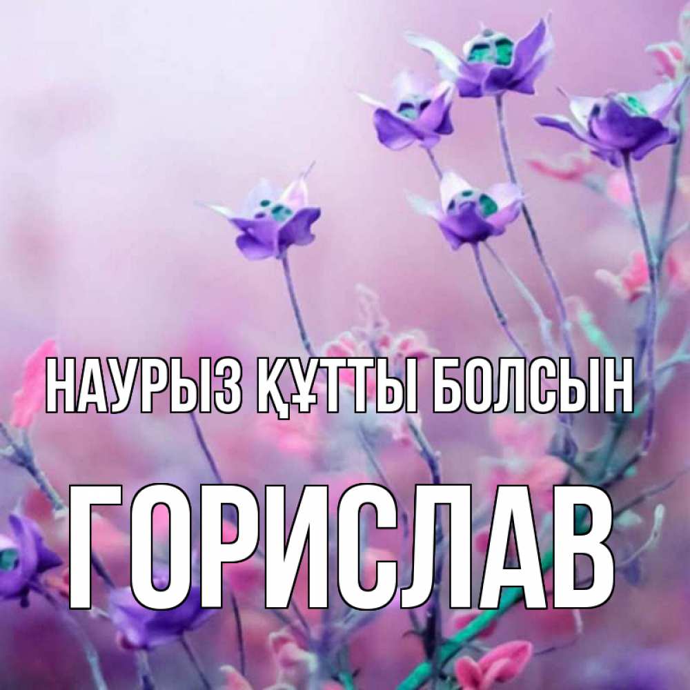 Күн сайын ашық хат с именем, Горислав Наурыз құтты болсын наурыз  2 Онлайн тегін жүктеп алу тілектері бар керемет карта 