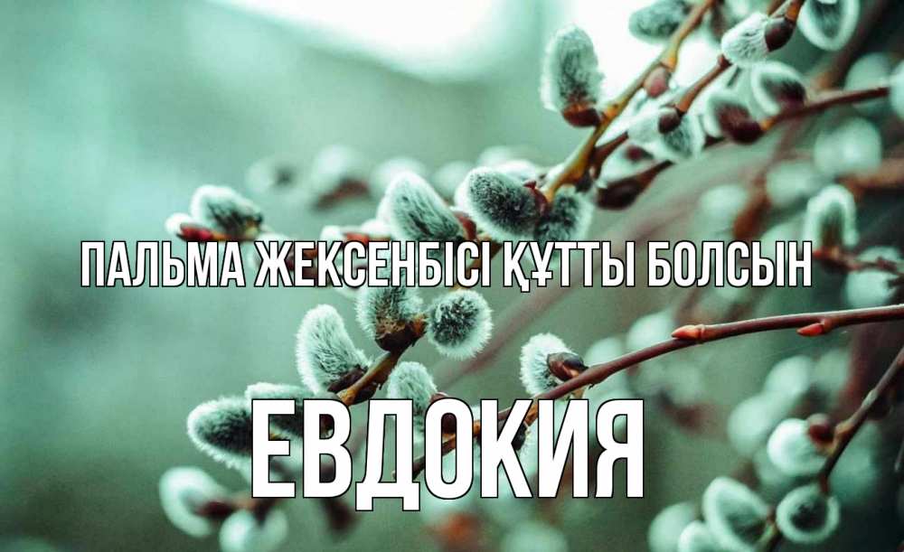 Күн сайын ашық хат с именем, Евдокия Пальма жексенбісі құтты болсын верба Онлайн тегін жүктеп алу тілектері бар керемет карта 
