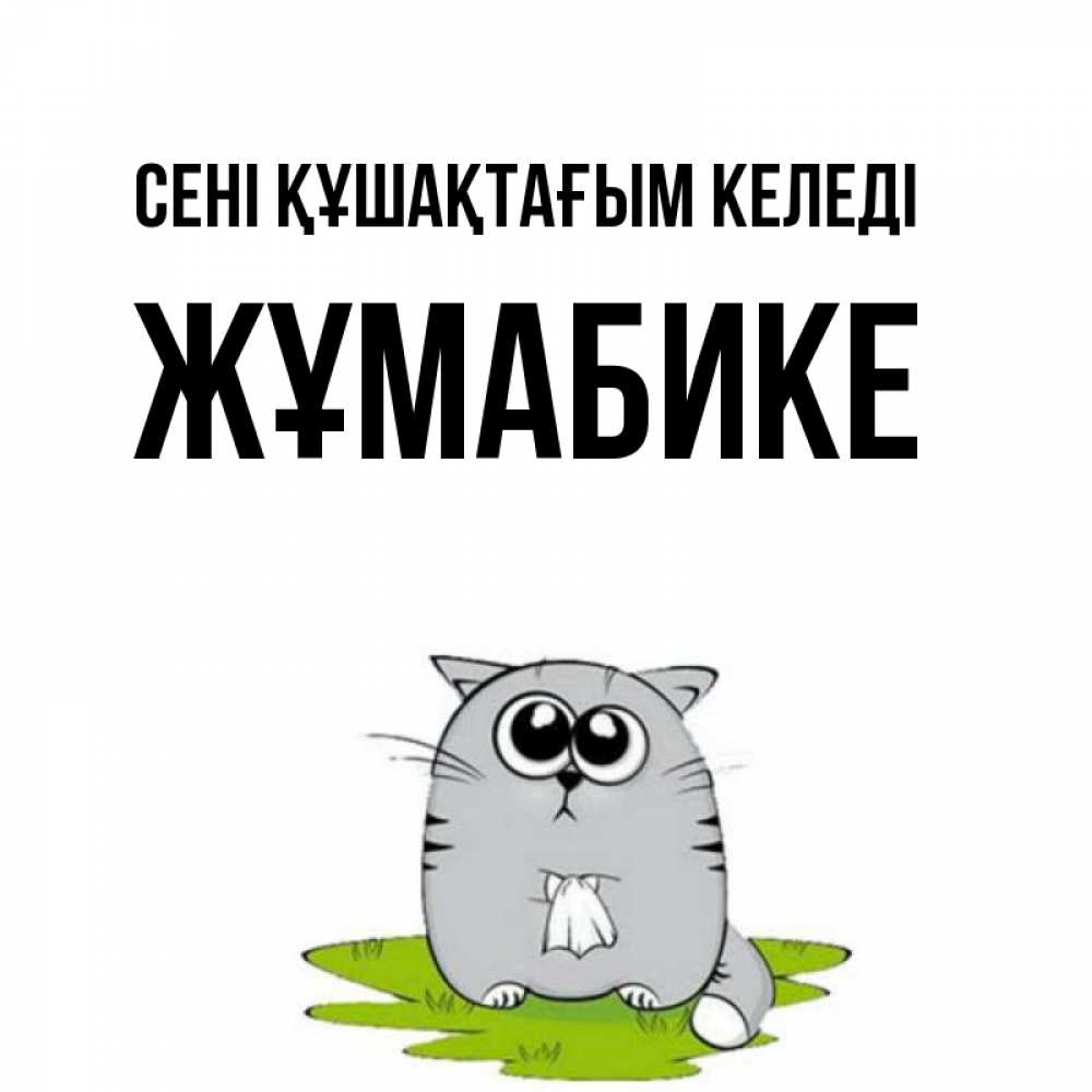 Күн сайын ашық хат с именем, ЖҰМАБИКЕ сені құшақтағым келеді котик теребит платочек сидя на травке Онлайн тегін жүктеп алу тілектері бар керемет карта 
