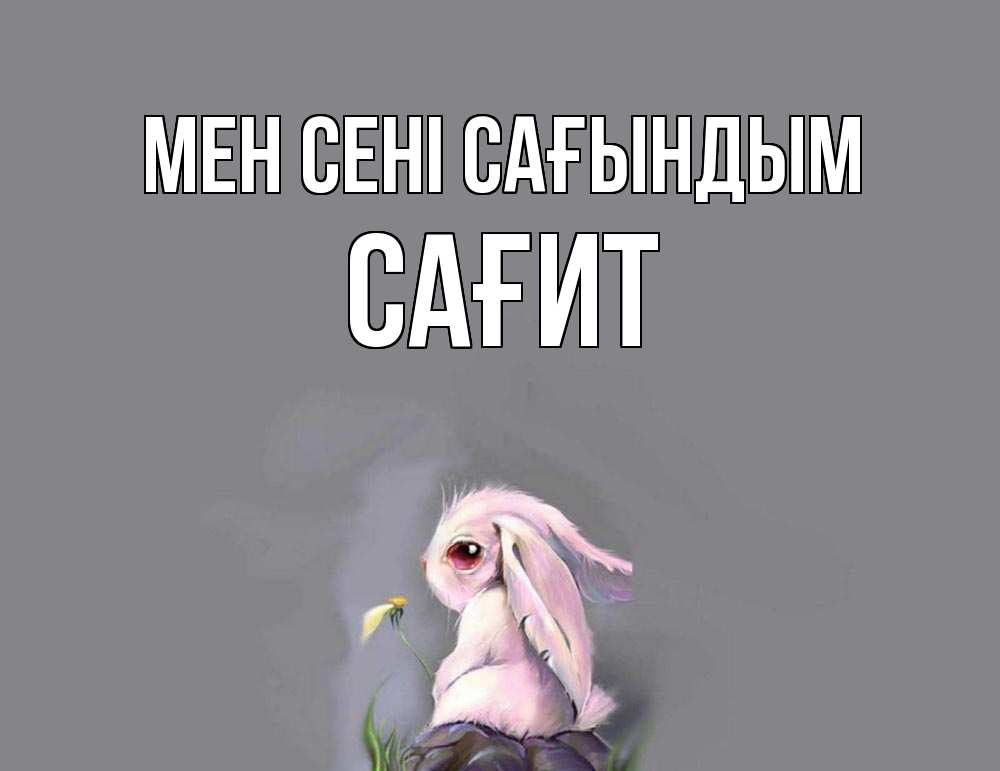 Күн сайын ашық хат с именем, САҒИТ Мен сені сағындым заяц Онлайн тегін жүктеп алу тілектері бар керемет карта 