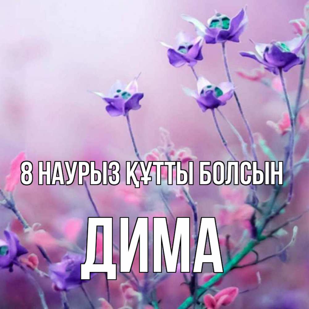 Күн сайын ашық хат с именем, Дима 8 наурыз құтты болсын международный женский день 2 Онлайн тегін жүктеп алу тілектері бар керемет карта 