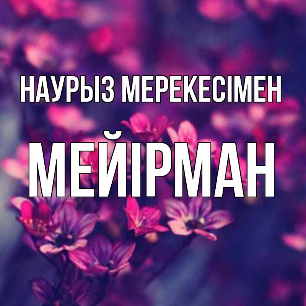 Күн сайын ашық хат с именем, МЕЙІРМАН Наурыз мерекесімен небольшие цветы 1 Онлайн тегін жүктеп алу тілектері бар керемет карта 