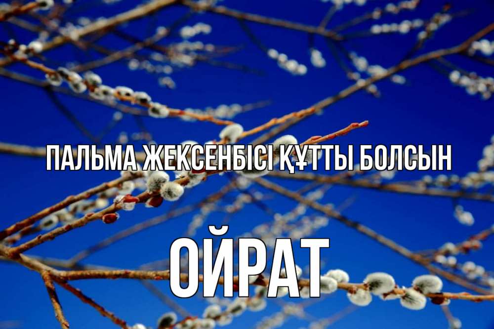 Күн сайын ашық хат с именем, ОЙРАТ Пальма жексенбісі құтты болсын верба Онлайн тегін жүктеп алу тілектері бар керемет карта 