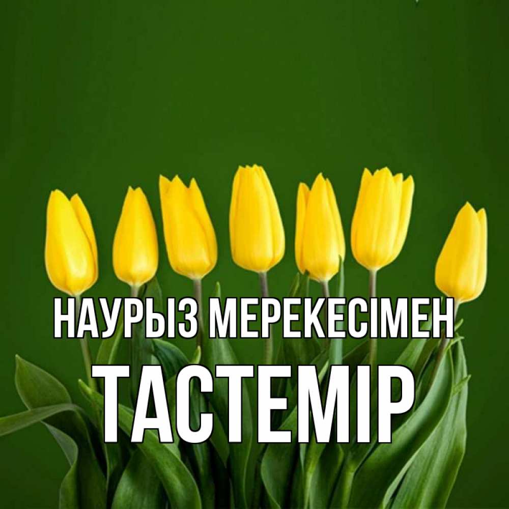 Күн сайын ашық хат с именем, ТАСТЕМІР Наурыз мерекесімен желтого цвета 3 Онлайн тегін жүктеп алу тілектері бар керемет карта 