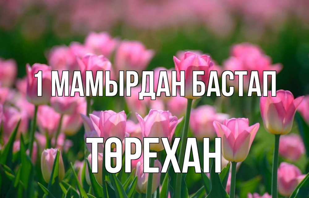 Күн сайын ашық хат с именем, Төрехан 1 мамырдан бастап С 1 мая Онлайн тегін жүктеп алу тілектері бар керемет карта 