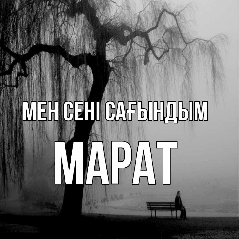 Күн сайын ашық хат с именем, МАРАТ Мен сені сағындым лавочка под деревом я жду тебя Онлайн тегін жүктеп алу тілектері бар керемет карта 