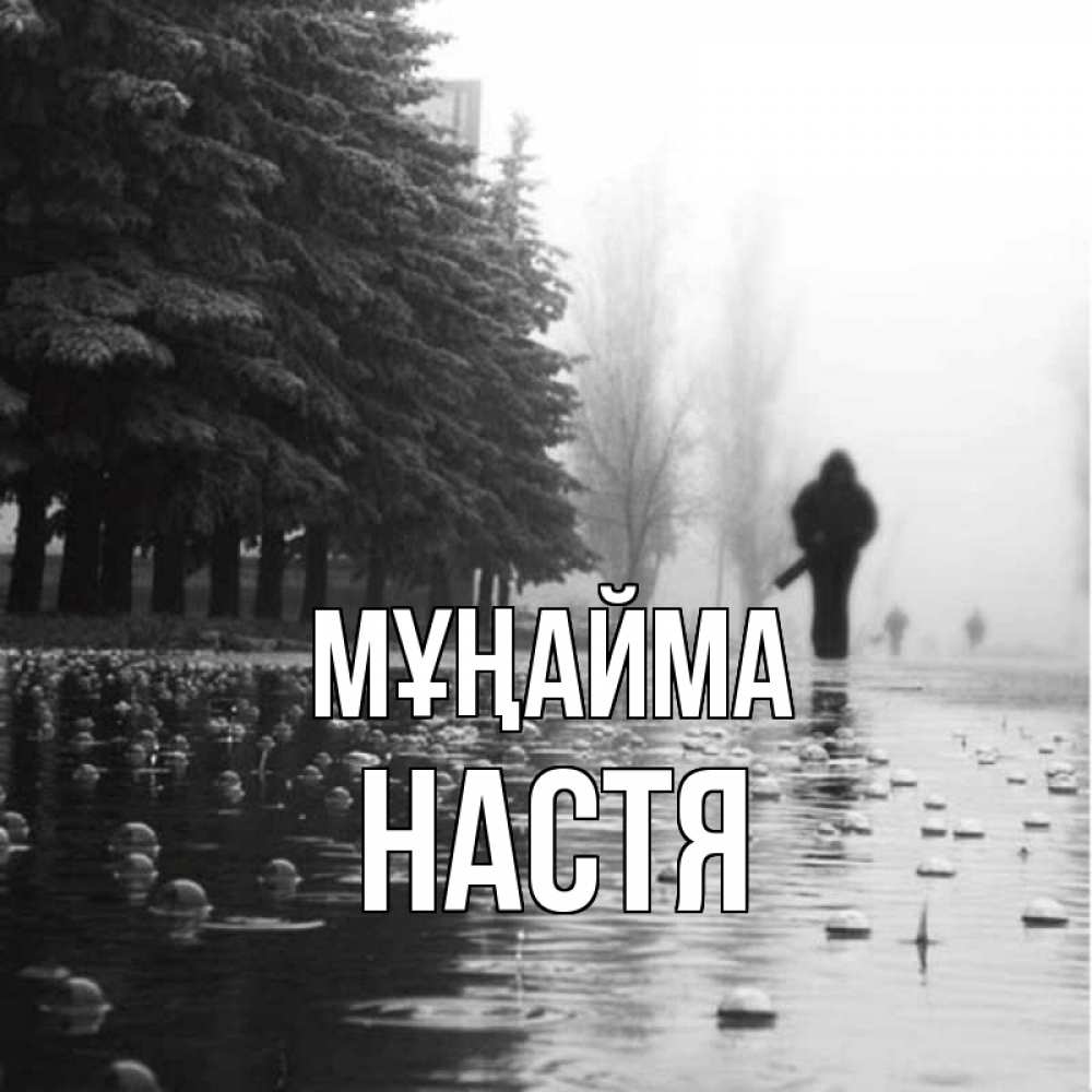 Күн сайын ашық хат с именем, Настя Мұңайма улица под дождем Онлайн тегін жүктеп алу тілектері бар керемет карта 