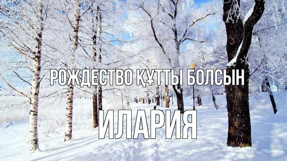 Күн сайын ашық хат с именем, Илария Рождество құтты болсын зимний лес Онлайн тегін жүктеп алу тілектері бар керемет карта 