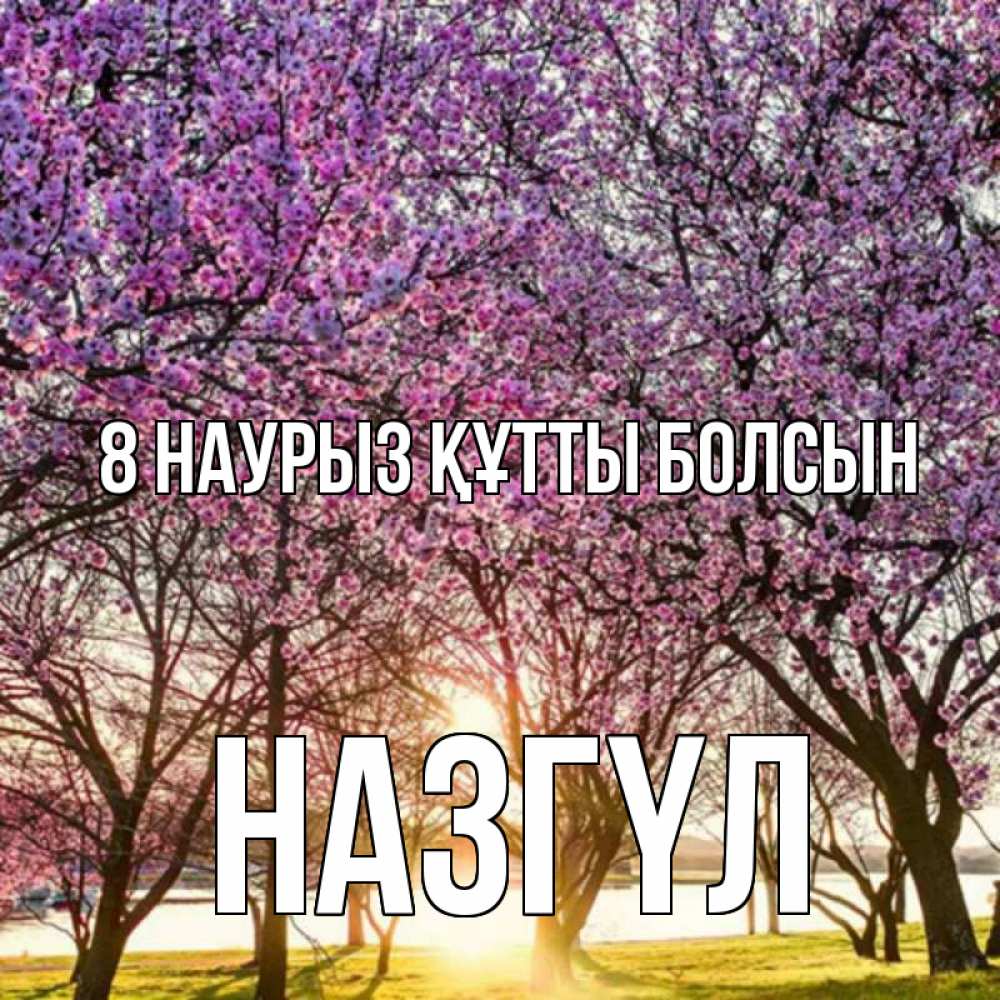 Күн сайын ашық хат с именем, НАЗГҮЛ 8 наурыз құтты болсын международный женский день Онлайн тегін жүктеп алу тілектері бар керемет карта 