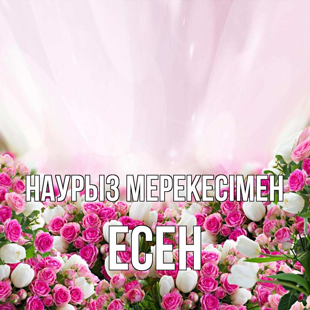 Күн сайын ашық хат с именем, Есен Наурыз мерекесімен под снегом Онлайн тегін жүктеп алу тілектері бар керемет карта 