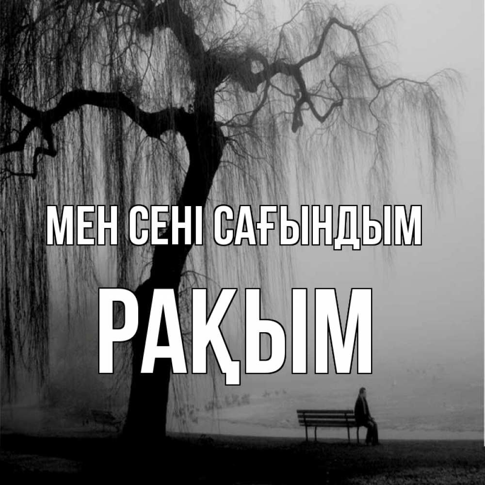 Күн сайын ашық хат с именем, РАҚЫМ Мен сені сағындым лавочка под деревом я жду тебя Онлайн тегін жүктеп алу тілектері бар керемет карта 