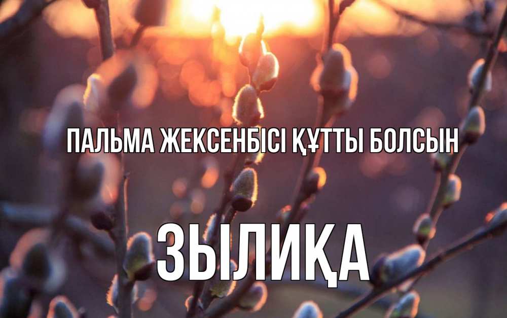 Күн сайын ашық хат с именем, ЗЫЛИҚА Пальма жексенбісі құтты болсын верба Онлайн тегін жүктеп алу тілектері бар керемет карта 