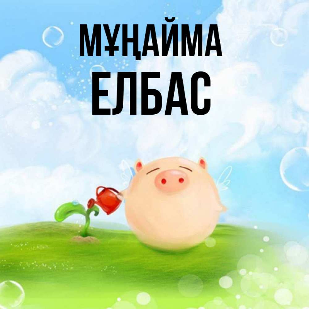 Күн сайын ашық хат с именем, Елбас Мұңайма поливает цветок порося Онлайн тегін жүктеп алу тілектері бар керемет карта 