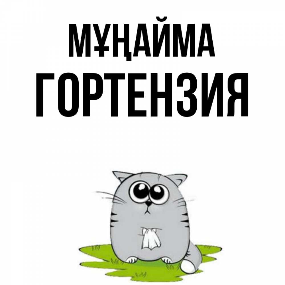 Күн сайын ашық хат с именем, Гортензия Мұңайма грустный котяра Онлайн тегін жүктеп алу тілектері бар керемет карта 