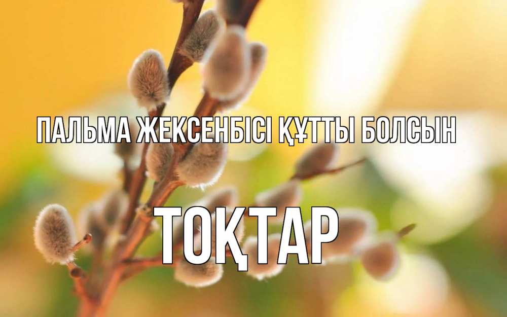 Күн сайын ашық хат с именем, ТОҚТАР Пальма жексенбісі құтты болсын верба Онлайн тегін жүктеп алу тілектері бар керемет карта 
