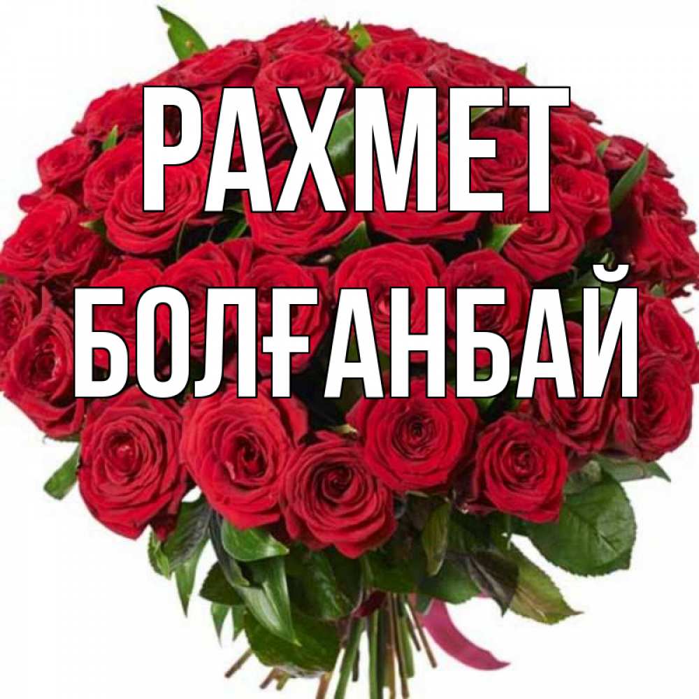 Күн сайын ашық хат с именем, Болғанбай рахмет букет красных роз Онлайн тегін жүктеп алу тілектері бар керемет карта 