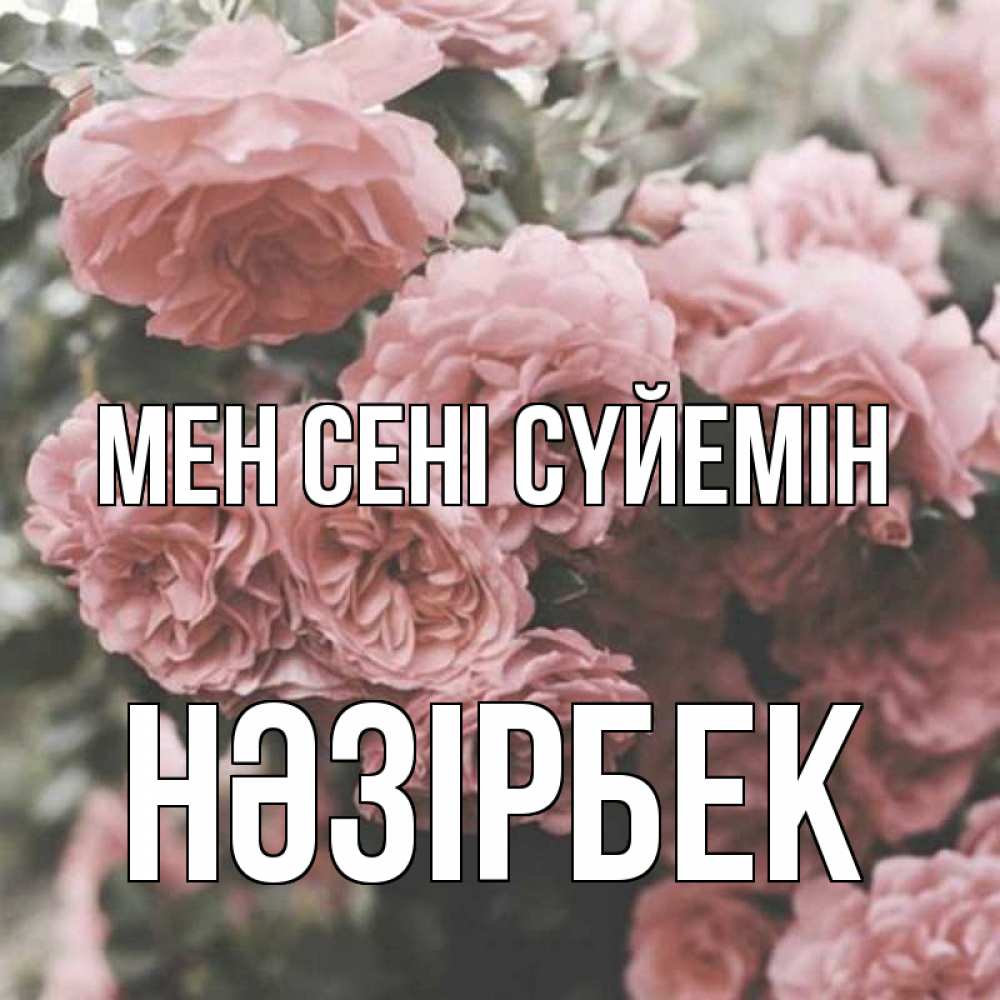 Күн сайын ашық хат с именем, НӘЗІРБЕК Мен сені сүйемін розы 3 Онлайн тегін жүктеп алу тілектері бар керемет карта 