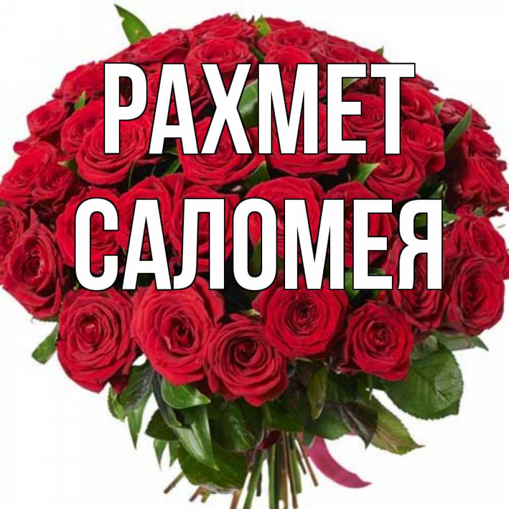Күн сайын ашық хат с именем, Саломея рахмет букет красных роз Онлайн тегін жүктеп алу тілектері бар керемет карта 