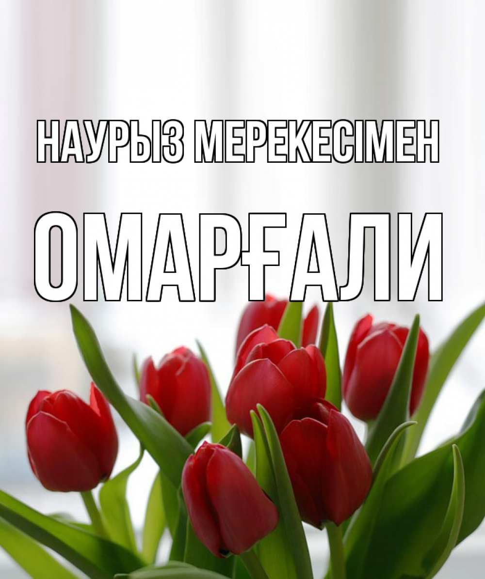 Күн сайын ашық хат с именем, ОМАРҒАЛИ Наурыз мерекесімен полевые цветы Онлайн тегін жүктеп алу тілектері бар керемет карта 