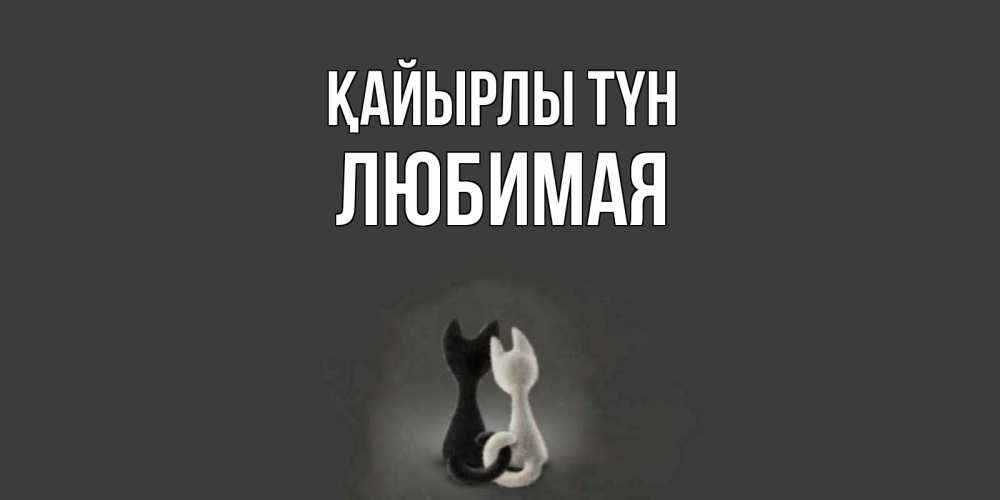 Күн сайын ашық хат с именем, Любимая Қайырлы түн коты Онлайн тегін жүктеп алу тілектері бар керемет карта 