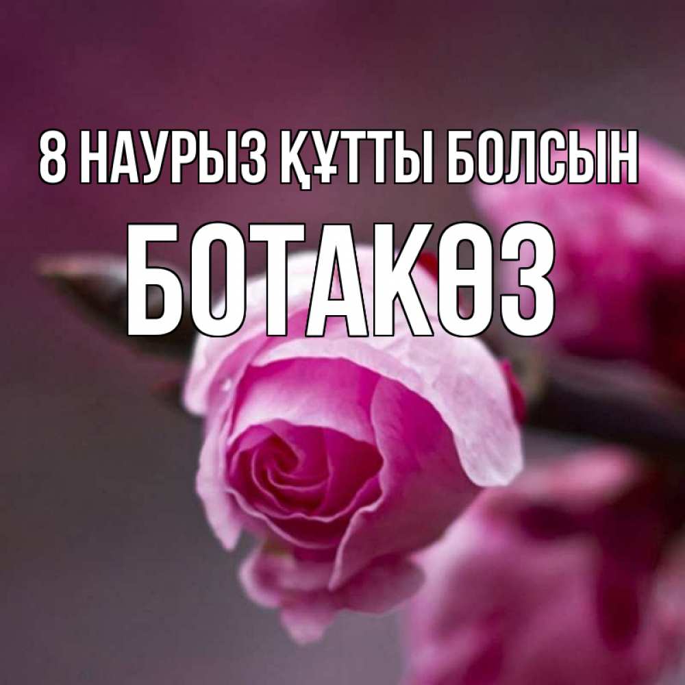 Күн сайын ашық хат с именем, БОТАКӨЗ 8 наурыз құтты болсын весна Онлайн тегін жүктеп алу тілектері бар керемет карта 