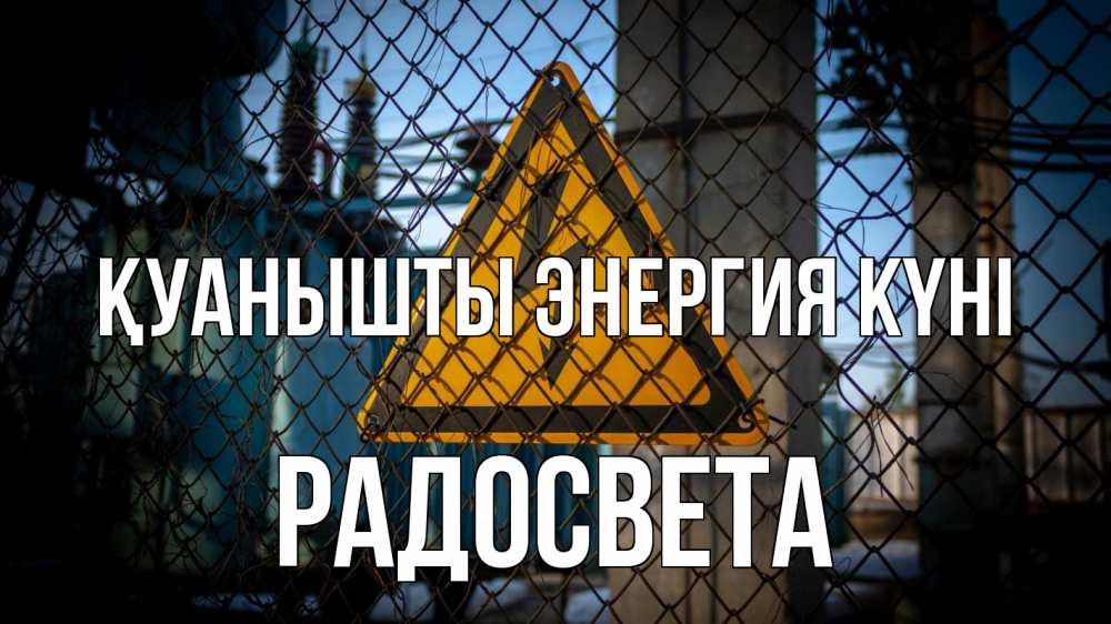 Күн сайын ашық хат с именем, Радосвета Қуанышты энергия күні трансформаторная подстанция Онлайн тегін жүктеп алу тілектері бар керемет карта 