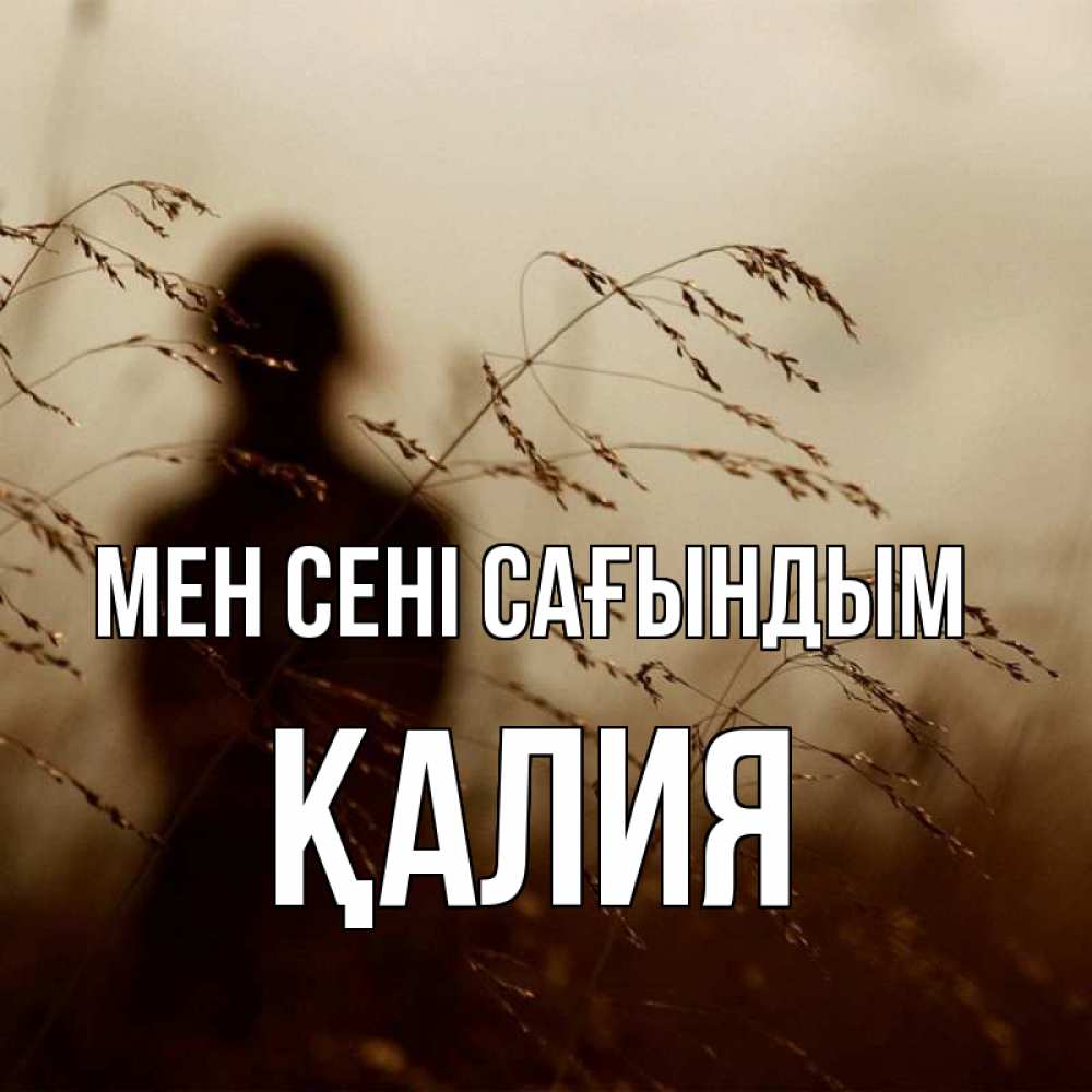 Күн сайын ашық хат с именем, ҚАЛИЯ Мен сені сағындым силуэт девушки Онлайн тегін жүктеп алу тілектері бар керемет карта 