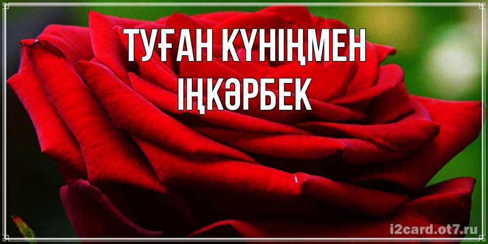 Күн сайын ашық хат с именем, ІҢКӘРБЕК Туған күніңмен розочка очень красивая Онлайн тегін жүктеп алу тілектері бар керемет карта 