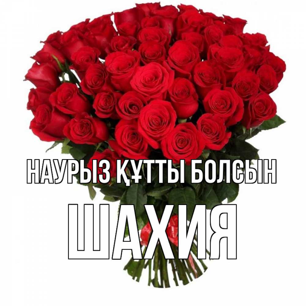 Күн сайын ашық хат с именем, ШАХИЯ Наурыз құтты болсын цветы на праздник весны наурыз Онлайн тегін жүктеп алу тілектері бар керемет карта 
