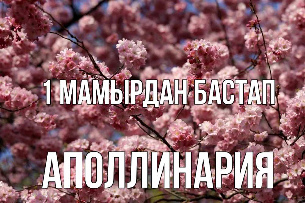 Күн сайын ашық хат с именем, Аполлинария 1 мамырдан бастап С 1 мая Онлайн тегін жүктеп алу тілектері бар керемет карта 