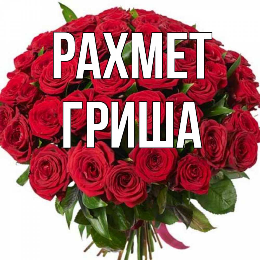 Күн сайын ашық хат с именем, Гриша рахмет букет красных роз Онлайн тегін жүктеп алу тілектері бар керемет карта 