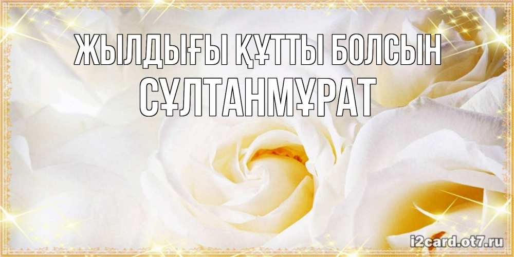 Күн сайын ашық хат с именем, СҰЛТАНМҰРАТ Жылдығы құтты болсын красивые розы и капли росы на этих чудесных цветах Онлайн тегін жүктеп алу тілектері бар керемет карта 