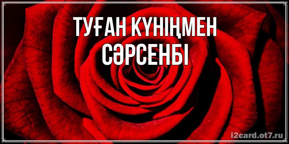 Күн сайын ашық хат с именем, СӘРСЕНБІ Туған күніңмен алая роза Онлайн тегін жүктеп алу тілектері бар керемет карта 