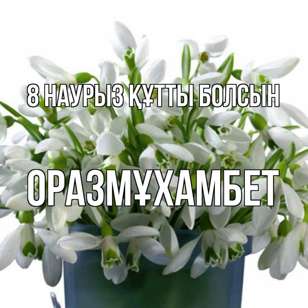 Күн сайын ашық хат с именем, ОРАЗМҰХАМБЕТ 8 наурыз құтты болсын цветы к международному женскому дню Онлайн тегін жүктеп алу тілектері бар керемет карта 