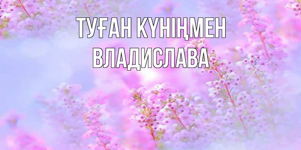 Күн сайын ашық хат с именем, Владислава Туған күніңмен красивая открытка с мелкими цветами Онлайн тегін жүктеп алу тілектері бар керемет карта 