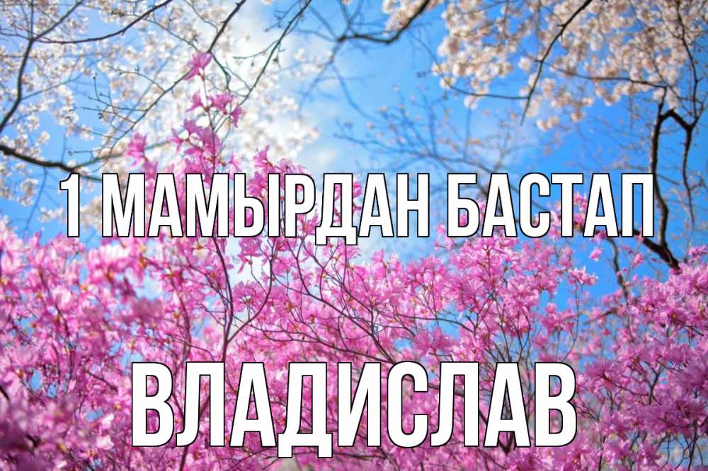 Күн сайын ашық хат с именем, Владислав 1 мамырдан бастап С 1 мая Онлайн тегін жүктеп алу тілектері бар керемет карта 