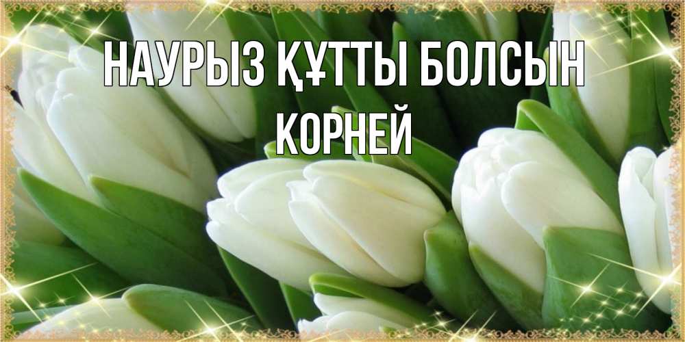 Күн сайын ашық хат с именем, Корней Наурыз құтты болсын поздравляем с наурызом Онлайн тегін жүктеп алу тілектері бар керемет карта 
