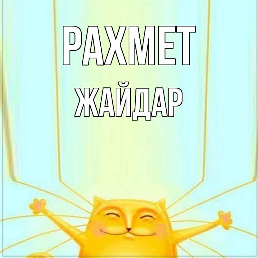 Күн сайын ашық хат с именем, Жайдар рахмет кот с усами благодарит Онлайн тегін жүктеп алу тілектері бар керемет карта 