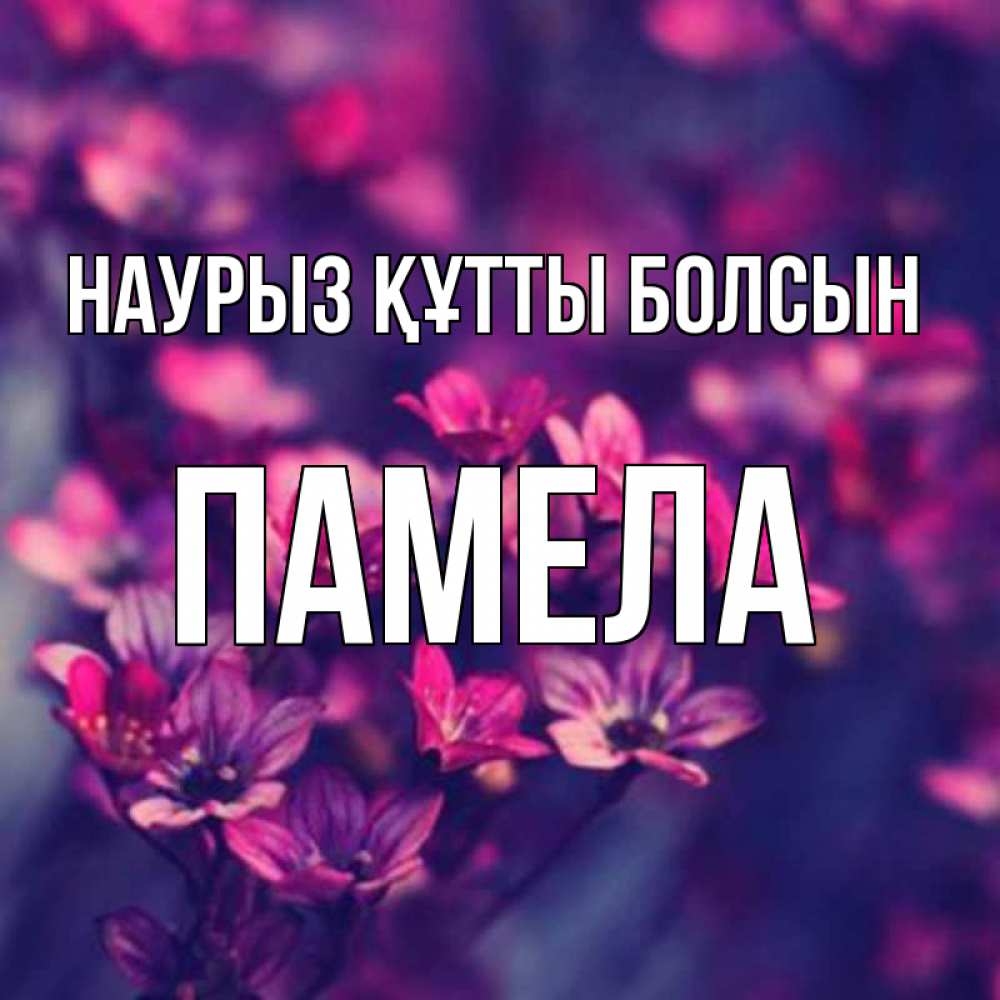 Күн сайын ашық хат с именем, Памела Наурыз құтты болсын небольшие цветы 1 Онлайн тегін жүктеп алу тілектері бар керемет карта 