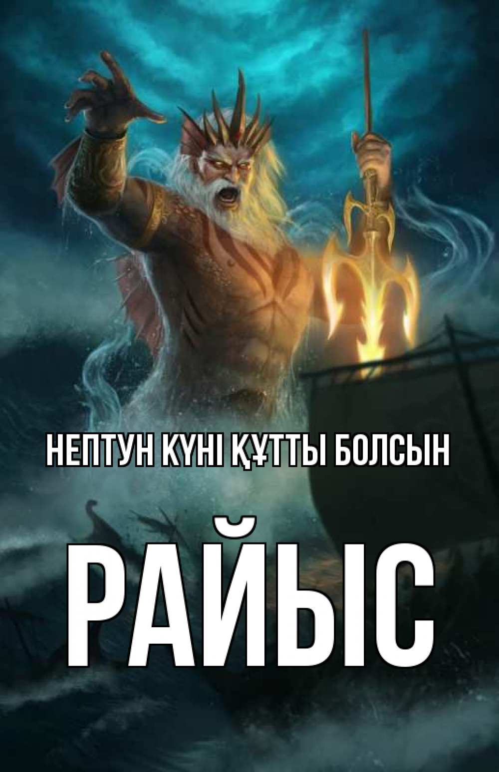 Күн сайын ашық хат с именем, РАЙЫС нептун күні құтты болсын с днем Нептуна Онлайн тегін жүктеп алу тілектері бар керемет карта 