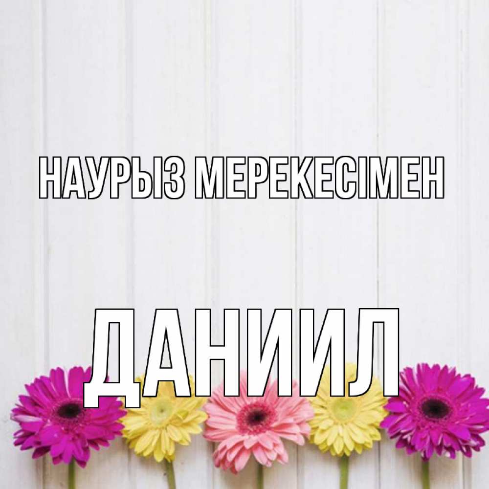 Күн сайын ашық хат с именем, Даниил Наурыз мерекесімен женщинам 1 Онлайн тегін жүктеп алу тілектері бар керемет карта 