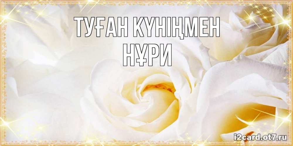 Күн сайын ашық хат с именем, НҰРИ Туған күніңмен красивые розы и капли росы на этих чудесных цветах Онлайн тегін жүктеп алу тілектері бар керемет карта 