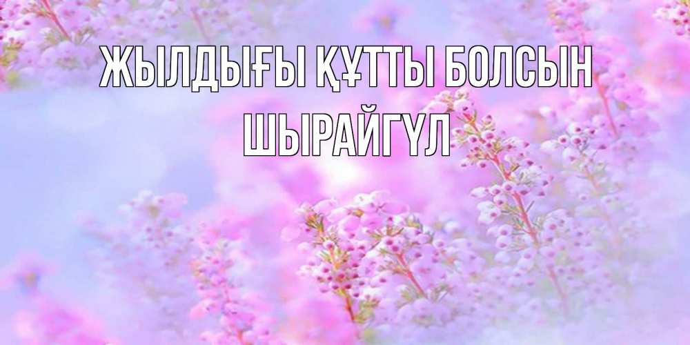 Күн сайын ашық хат с именем, ШЫРАЙГҮЛ Жылдығы құтты болсын красивая открытка с мелкими цветами Онлайн тегін жүктеп алу тілектері бар керемет карта 
