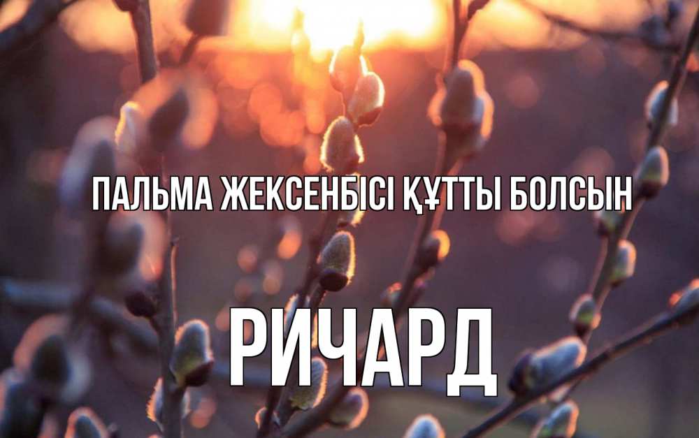 Картинка Пальма жексенбісі құтты болсын, Ричард